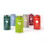 Clover All 6 Blends adaptogenic herbal tea steel canisters, adaptogens for stress relief