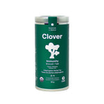 Clover Immunity Broccoli + Tulsi adaptogenic herbal tea steel canister, adaptogens for immune support